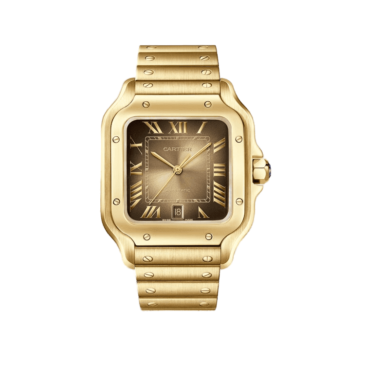 Cartier Santos De Cartier Chocolate Yellow Gold 39.8mm - Image 1