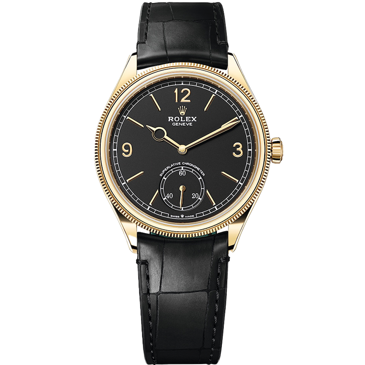 Rolex 1908 Black Leather 39mm - Image 1