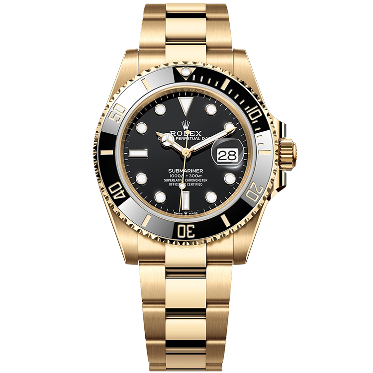 Rolex Submariner Black Yellow Gold 41mm - Image 1