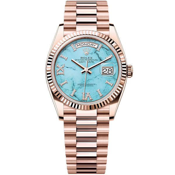Rolex Day-Date Blue Rose Gold 36mm