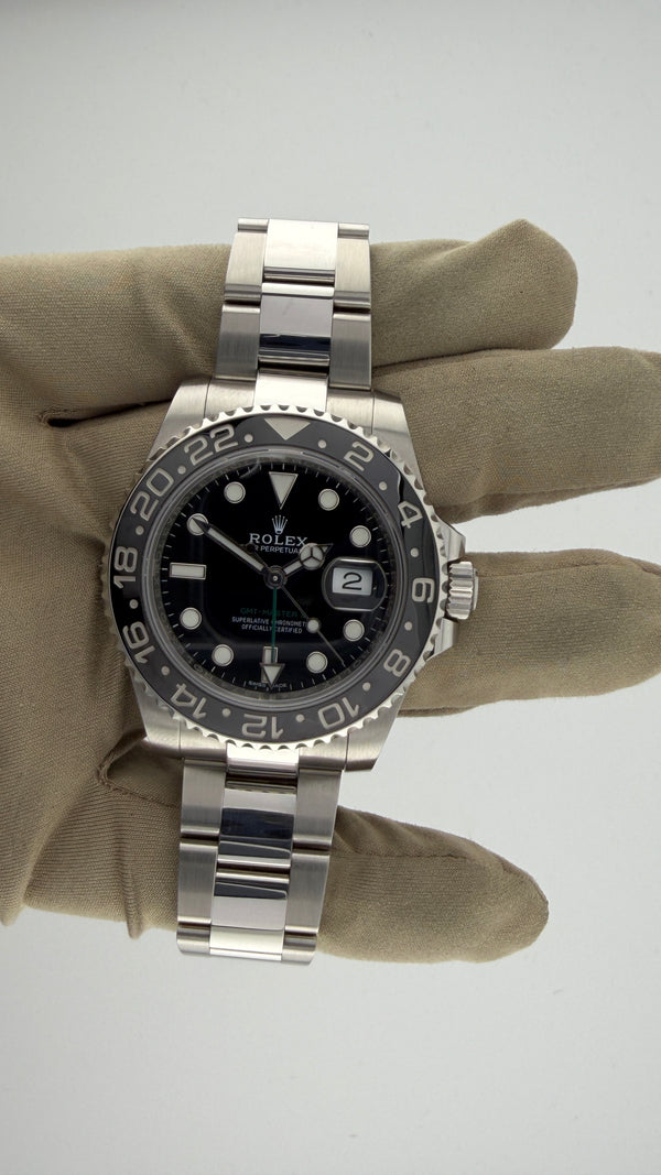 Rolex GMT-MASTER II Black Dial 116710LN (Watch,Wt & Box)