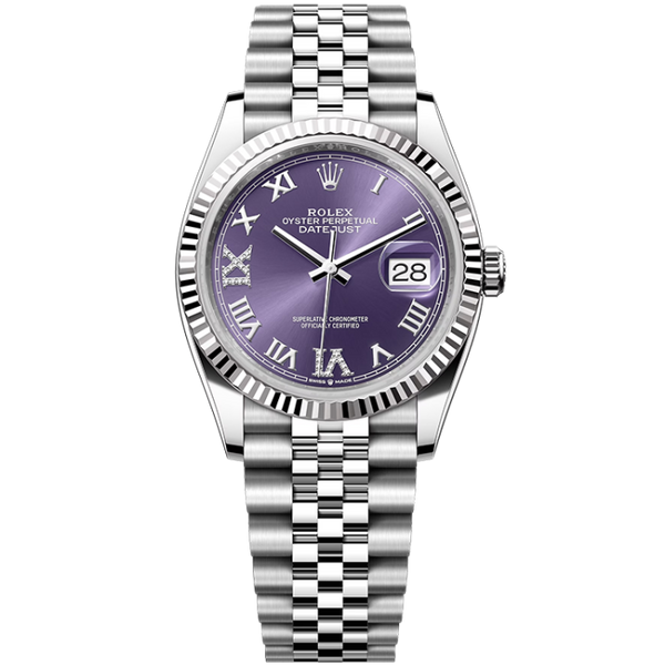 Rolex Datejust Purple Steel 36mm
