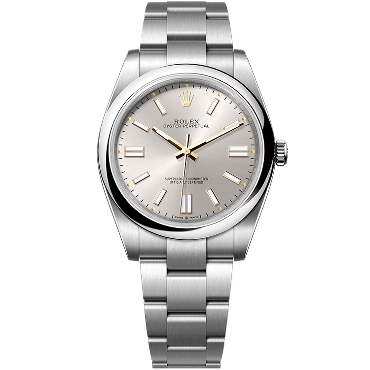 Rolex Oyster Perpetual Silver Steel 41mm - Image 1