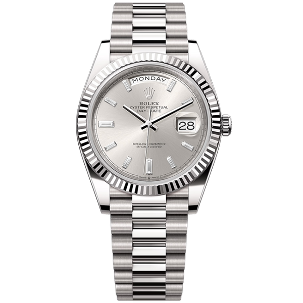 Rolex Day-Date Silver White Gold 40mm