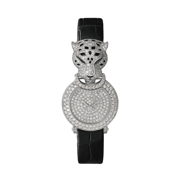 Cartier La Panthère Diamond Pave Leather 23.6mm
