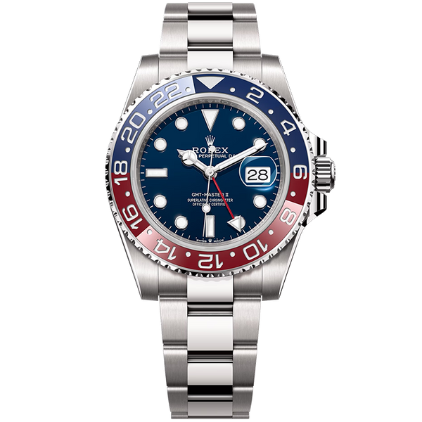 "Pepsi" Rolex GMT-Master II Blue White Gold 40mm