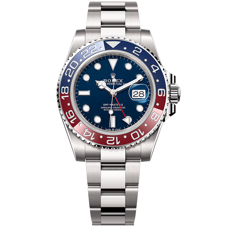 "Pepsi" Rolex GMT-Master II Blue White Gold 40mm - Image 1