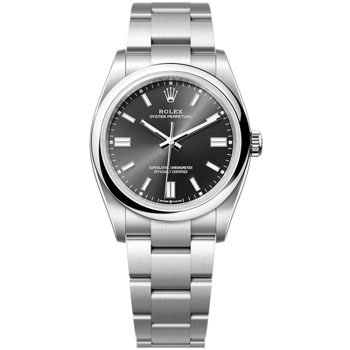 Rolex Oyster Perpetual Silver Steel 36mm - Image 1
