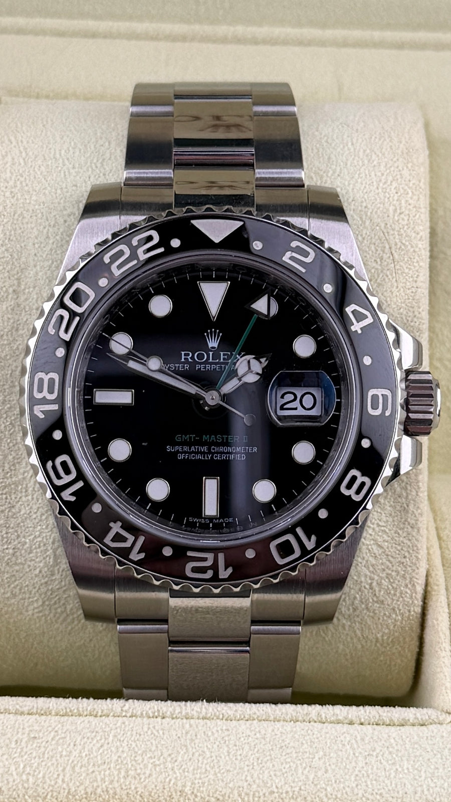 2008 Rolex GMT MASTER II Black Dial 116710 (Watch, Card, WT, Box & Booklets) - Image 1