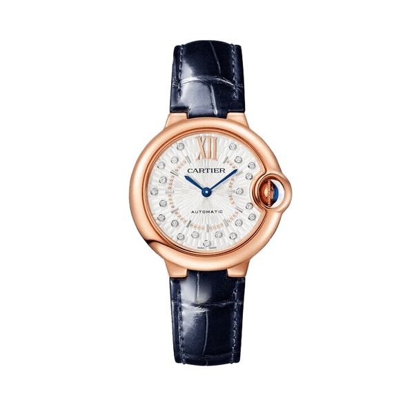Cartier Ballon Bleu Small White Leather 33mm