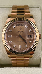 2014 Rolex Day-Date 41 Champagne Diamond Dial 218238 (Watch,Card,Wt,Box & Booklets) - Thumb 1