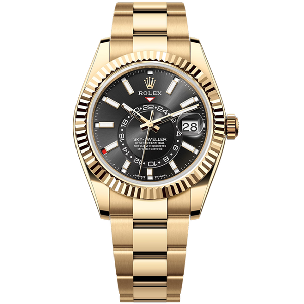 Rolex Sky-Dweller Black Yellow Gold 42mm