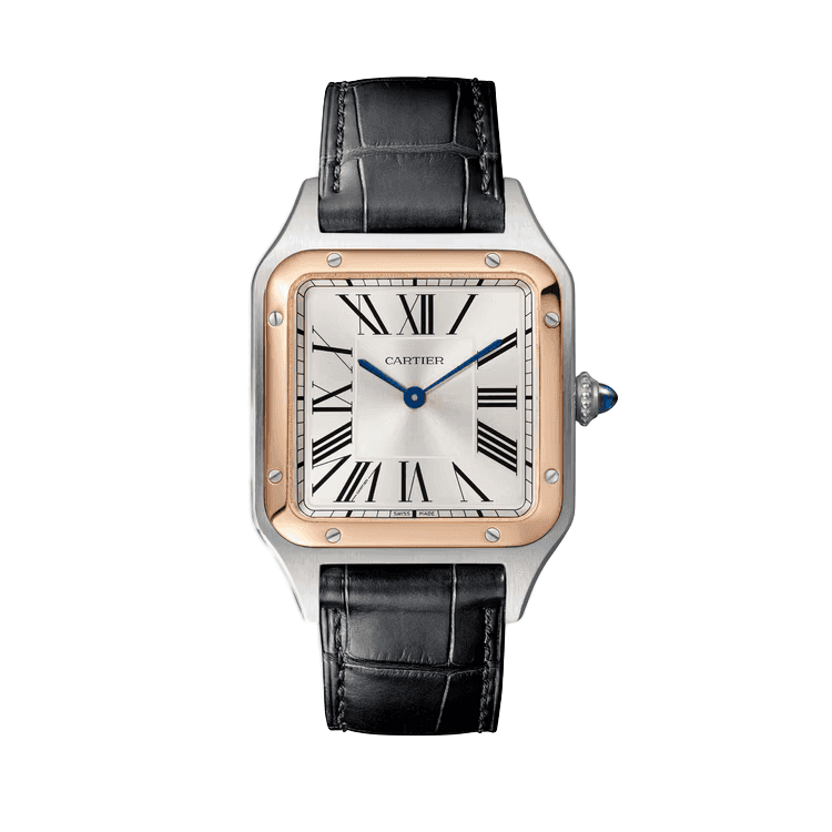 Cartier Santos Dumont Silver Leather 31.4mm - Image 1