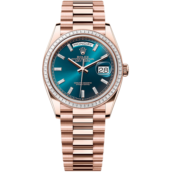 Rolex Day-Date Blue Rose Gold 36mm