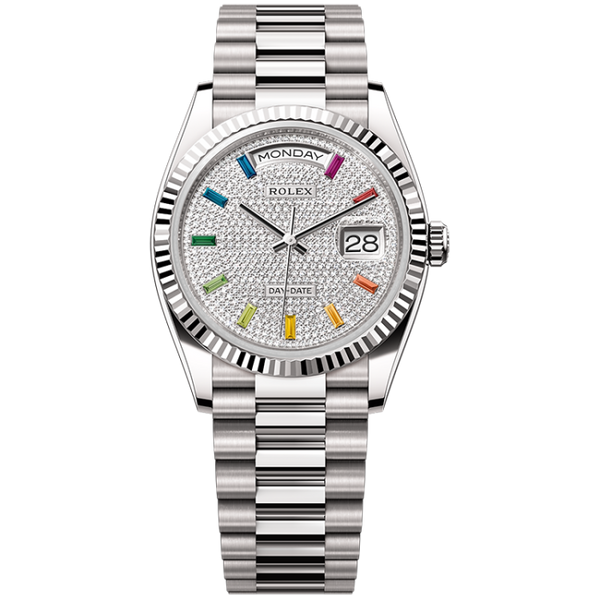 Rolex Day-Date Diamond Pave White Gold 36mm