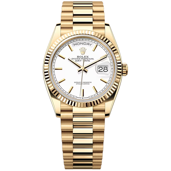 Rolex Day-Date White Yellow Gold 36mm