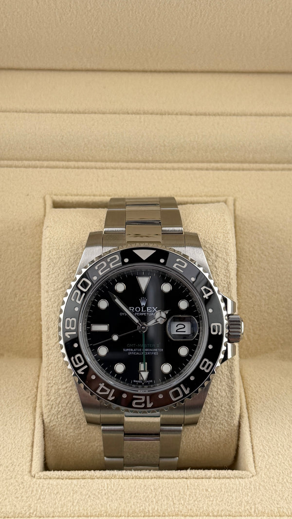 Rolex GMT-MASTER II Black Dial 116710LN (Watch,Wt & Box)