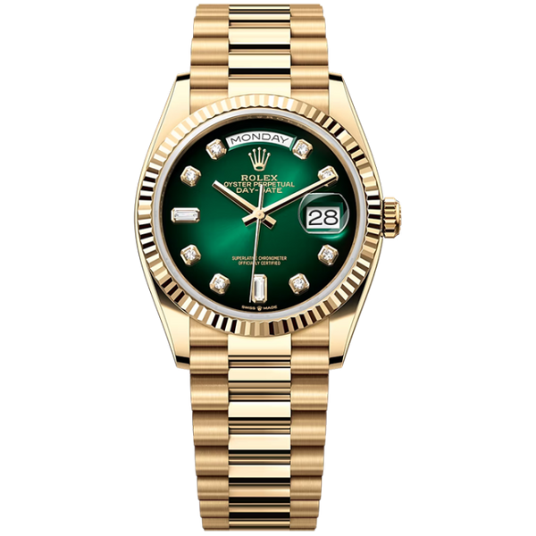 Rolex Day-Date Green Yellow Gold 36mm