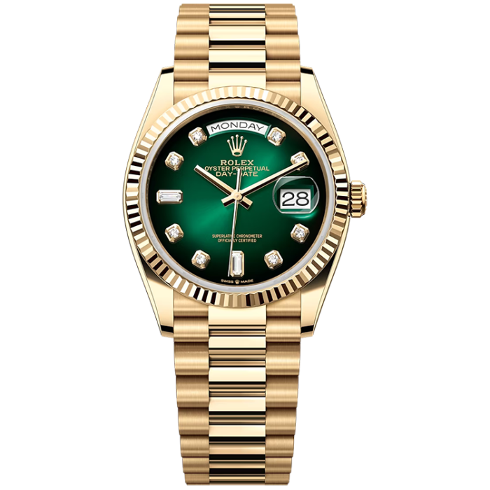 Rolex Day-Date Green Yellow Gold 36mm - Image 1