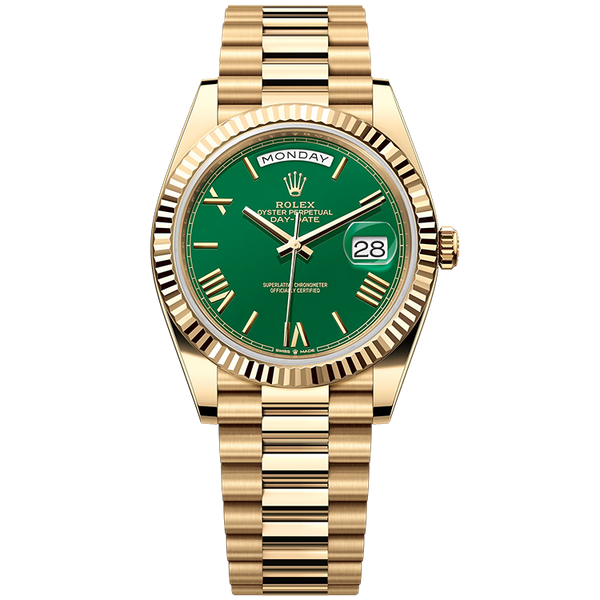 Rolex Day-Date Green Yellow Gold 40mm