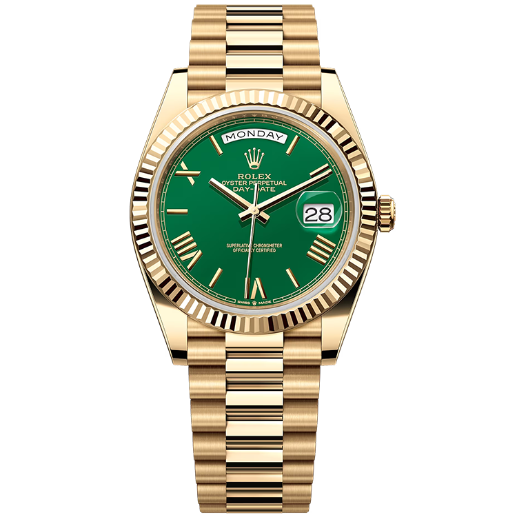 Rolex Day-Date Green Yellow Gold 40mm - Image 1