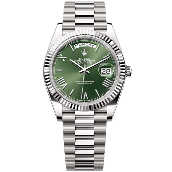 Rolex Day-Date Green White Gold 40mm