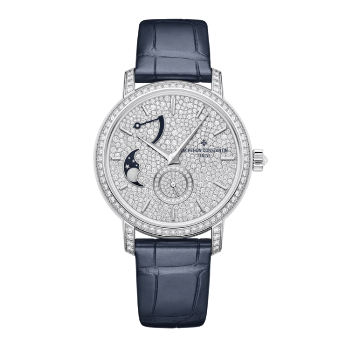 Vacheron Constantin Traditionnelle Moon Phase Diamond Pave Alligator Leather 37.5mm - Image 1