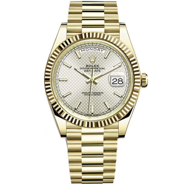 Rolex Day-Date Silver Yellow Gold 40mm