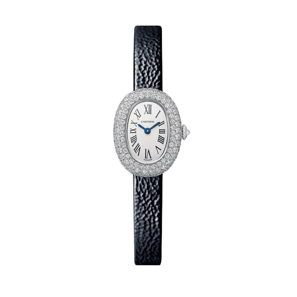 Cartier Baignoire Silver Leather 18.7mm