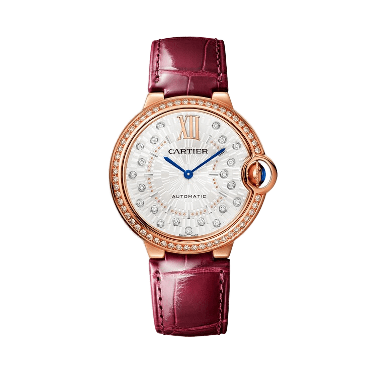 Cartier Ballon Bleu Medium White Leather 36mm - Image 1