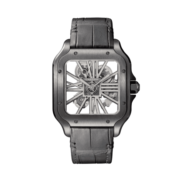 Cartier Santos Skeleton Skeleton Leather 39.7mm