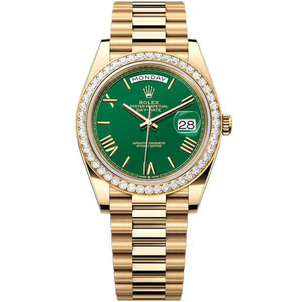 Rolex Day-Date Green Yellow Gold 40mm
