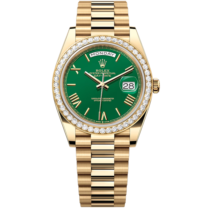 Rolex Day-Date Green Yellow Gold 40mm - Image 1