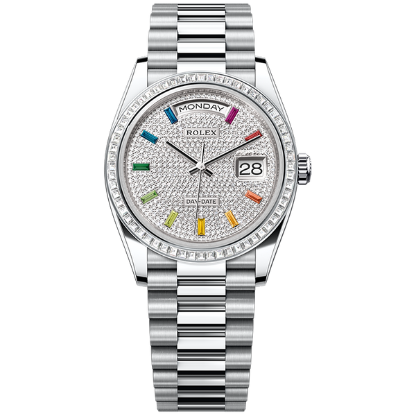 Rolex Day-Date Diamond Pave Platinum 36mm