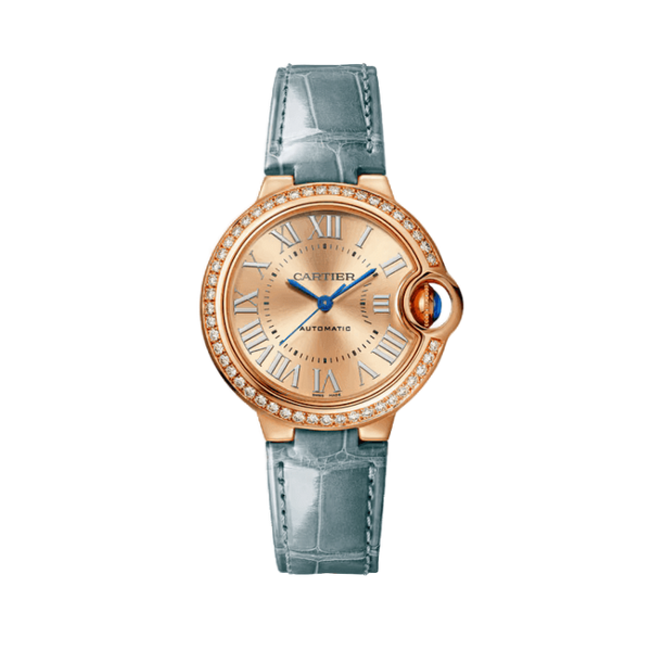 Cartier Ballon Bleu Small Rose Gold Leather 33mm
