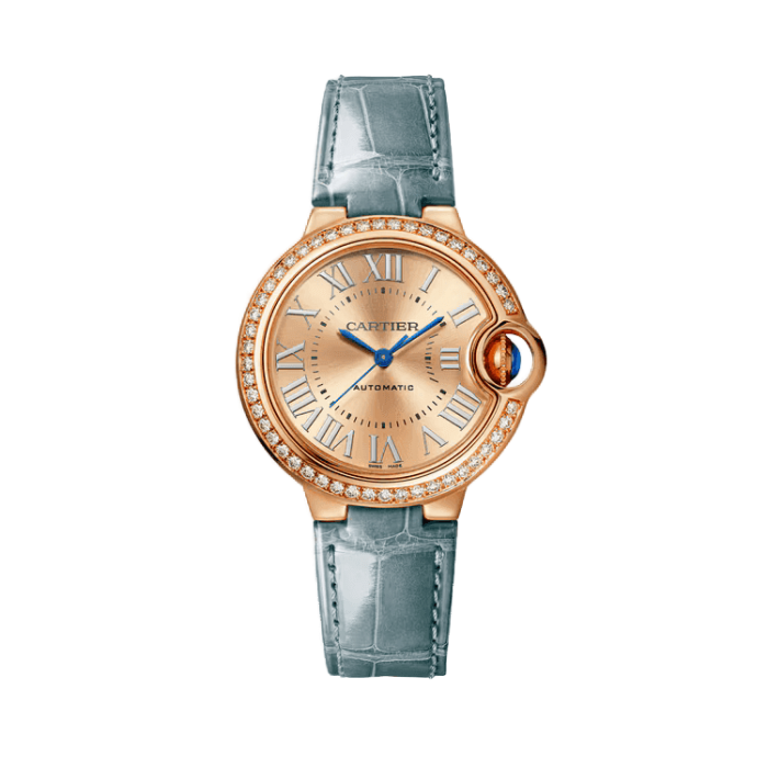 Cartier Ballon Bleu Small Rose Gold Leather 33mm - Image 1