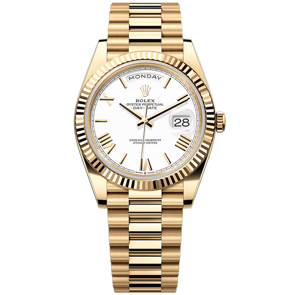 Rolex Day-Date White Yellow Gold 40mm