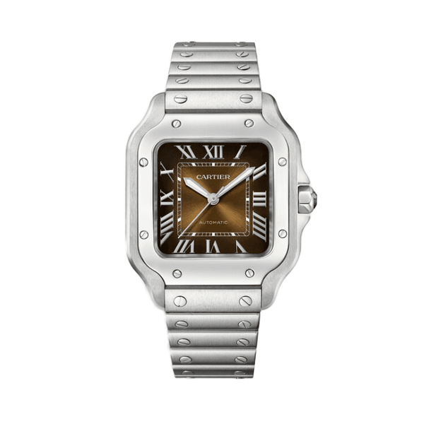 Cartier Santos De Cartier Chocolate Steel 35.1mm