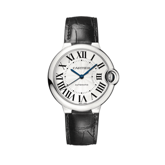 Cartier Ballon Bleu Medium Silver Leather 36mm - Image 1
