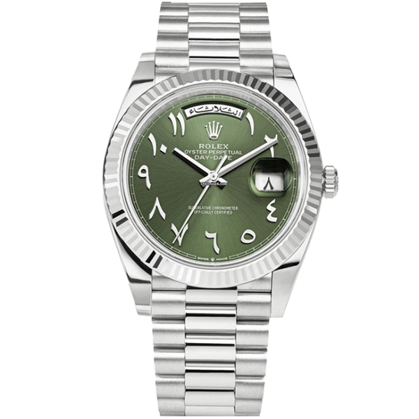 Rolex Day-Date Arabic Green Platinum 40mm