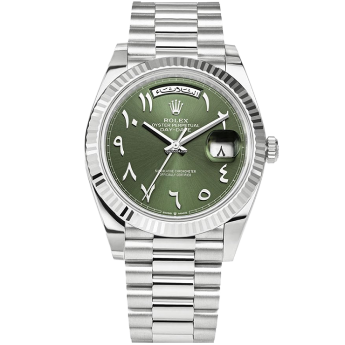Rolex Day-Date Arabic Green Platinum 40mm - Image 1