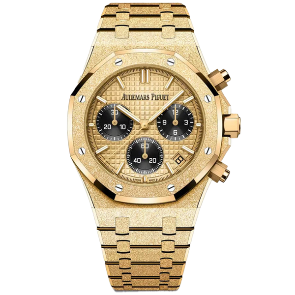 Audemars Piguet Royal Oak Frosted Chronograph Champagne Yellow Gold 41mm