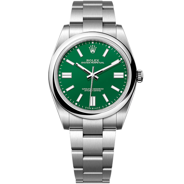 Rolex Oyster Perpetual Green Steel 41mm
