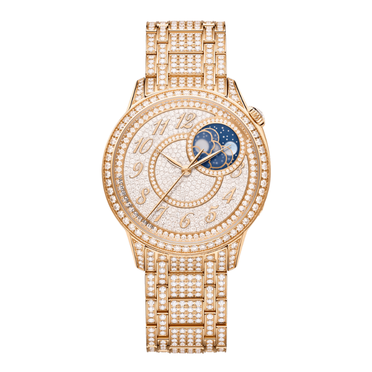 Vacheron Constantin Égérie Moon Phase Diamond Pave Pink Gold 37mm - Image 1