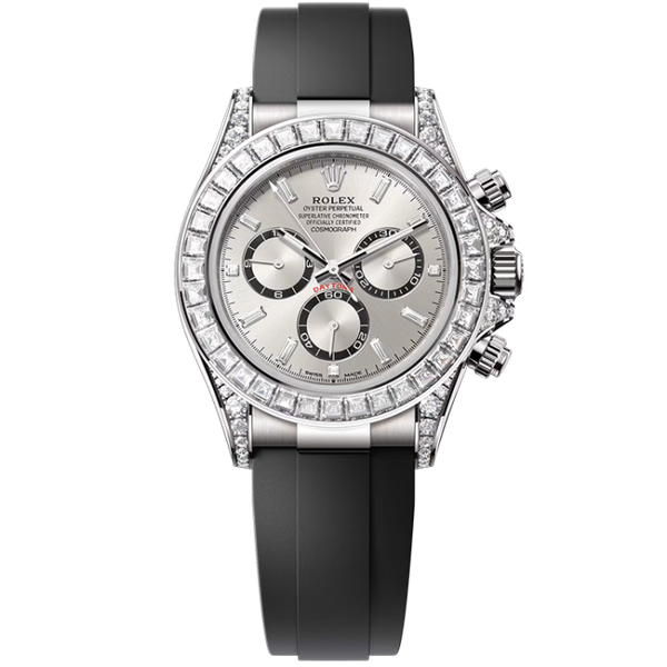 Rolex Daytona Silver Rubber 40mm