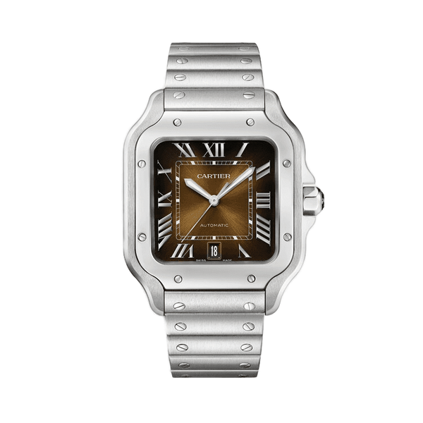 Cartier Santos De Cartier Chocolate Steel 39.8mm