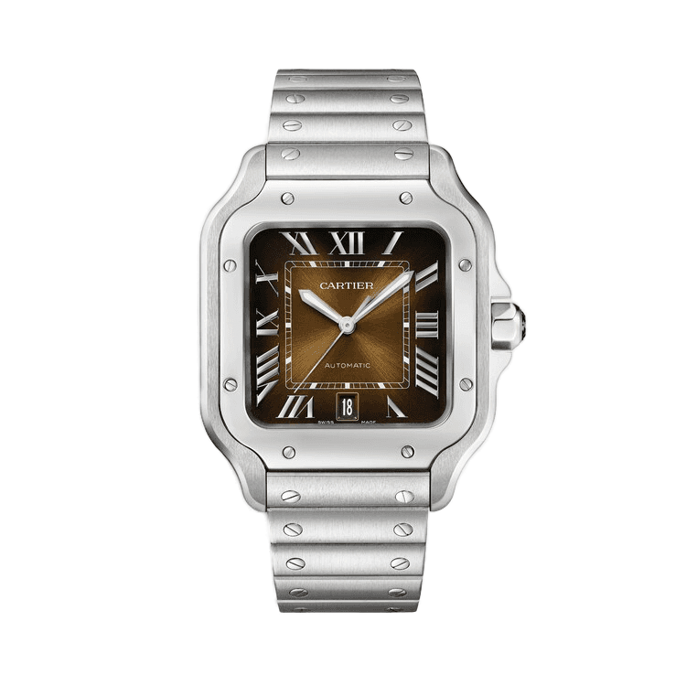 Cartier Santos De Cartier Chocolate Steel 39.8mm - Image 1