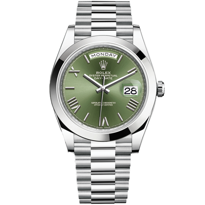Rolex Day-Date Green Platinum 40mm - Image 1