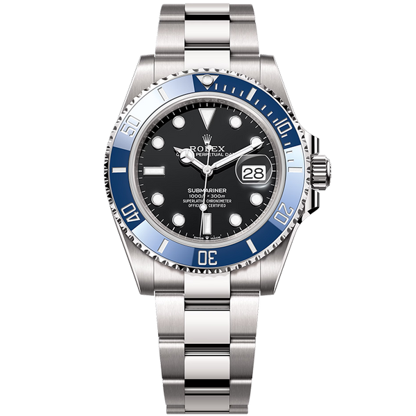 "Cookie Monster" Rolex Submariner Black White Gold 41mm