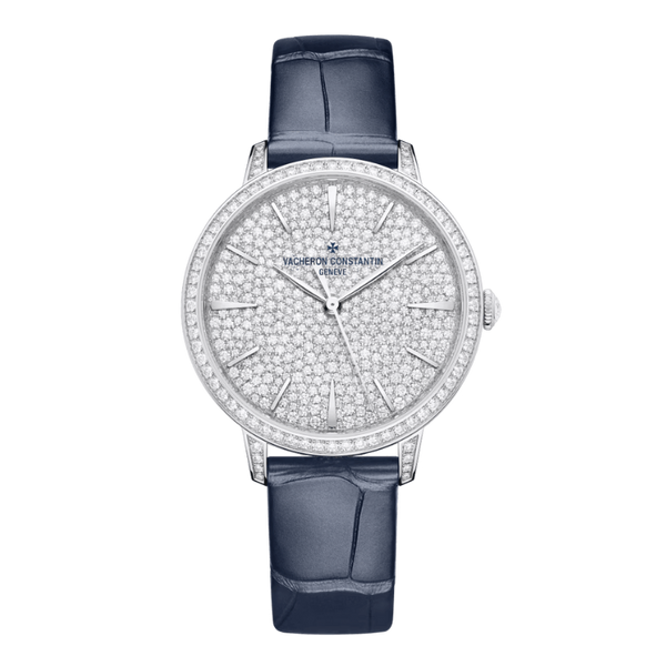 Vacheron Constantin Patrimony Diamond Pave Alligator Leather 37mm